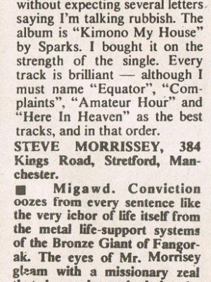 “Spark Plugs” – Morrissey Reviews&nbsp;Sparks